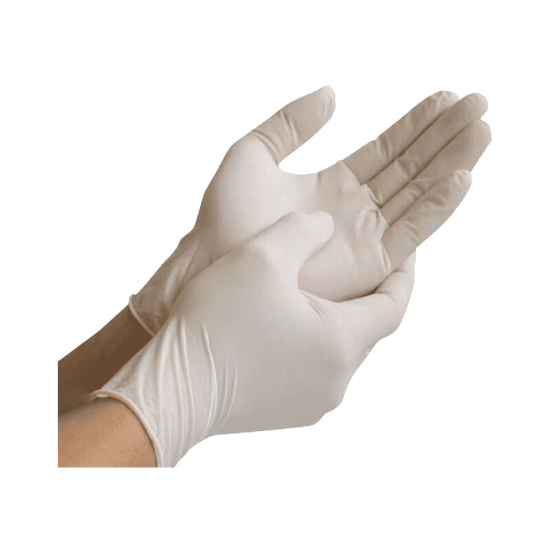 

100 uds Guantes látex blanco con polvo talla S