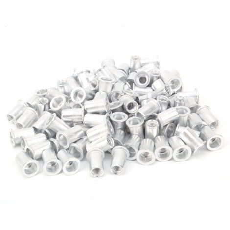 100 Uds tuercas de tracción cabeza plana accesorios de Hardware Vertical de aluminio WJ-30045M8