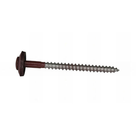 100 vis à bois de ferblanterie VBJ + joint EDPM D. 4,5 x 100 mm x TX20 - Inox A2 rouge oxyde - VBJ45100RO - Alsafix