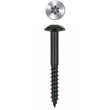 100 vis à bois T40 inviolable 6 x 60 mm zingué noir - INVN6060 - Index