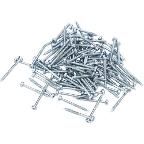 100 Vis autotaraudeuse à tête carrée, filetage fin, zincée 38mm (1-1/2 pouce) - Lot de 100 pièces