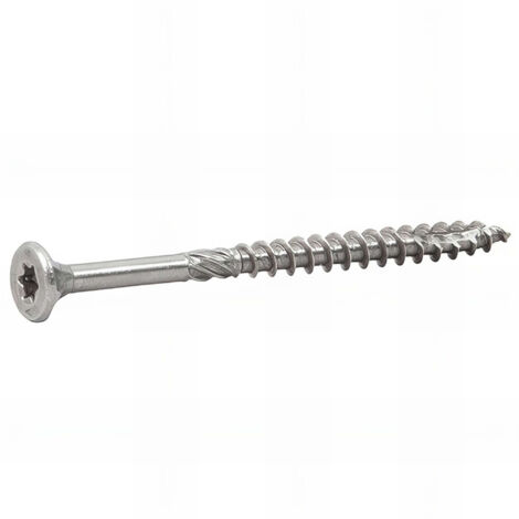 Fixtout – 100 vis à bois 5 x 70 mm – Tête fraisée Torx – Acier inoxydable A2 – Résistance à la corrosion – Filetage de fraisage pour insertion rapide