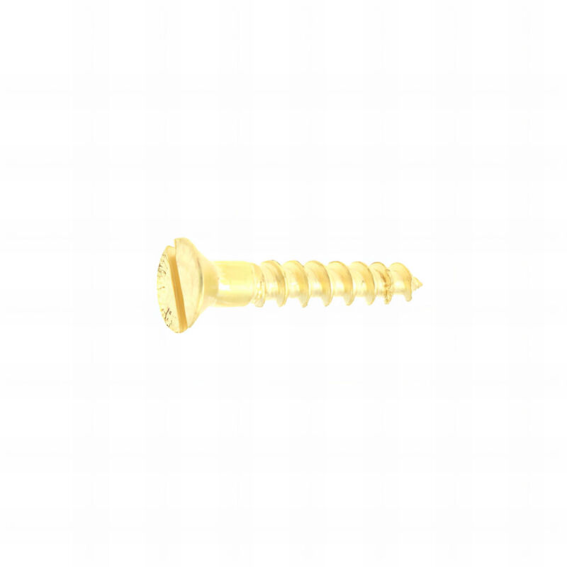 100 Vis Bois Laiton DIN97 tête fraisée fendue - diamètre 2,0 mm - Longueur 10 mm