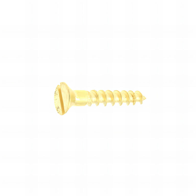 100 Vis Bois Laiton DIN97 tête fraisée fendue - diamètre 3,5 mm - Longueur 16 mm