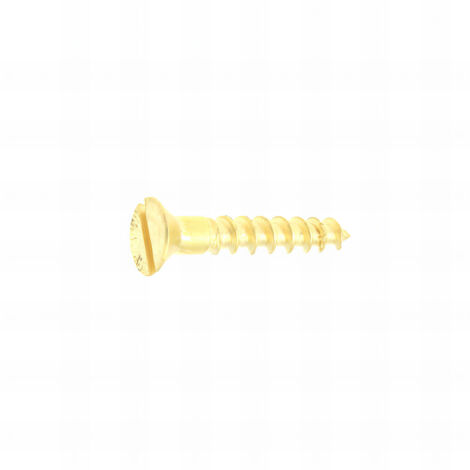 100 Vis Bois Laiton DIN97 tête fraisée fendue - diamètre 4 mm - Longueur 20 mm mm