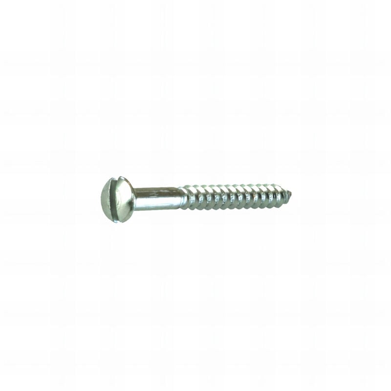 100 Vis Bois tête fraisée bombée fendue DIN95 Laiton Chrome - diamètre 4 mm - 21,50