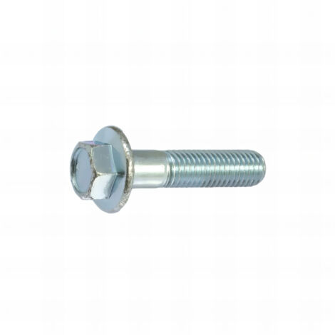 100 Vis métaux tête hexagonale embase crantée acier zingués blanc 8.8 DIN6921 8.0 X 40 mm