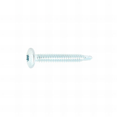 100 Vis Penture Autoperceuse acier zingués Blanc 6.3 X 70 mm