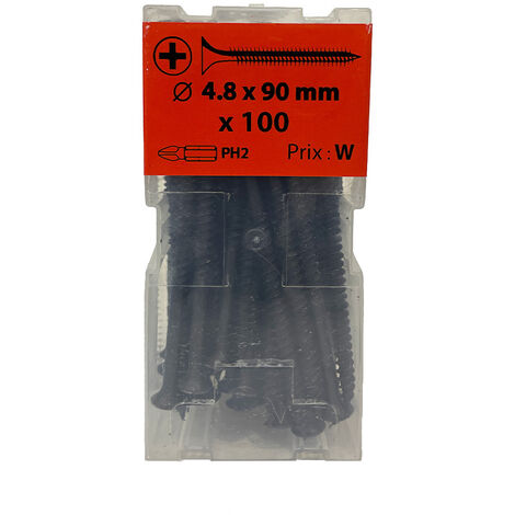 100 vis placo 4,8x90mm phosphaté Viswood