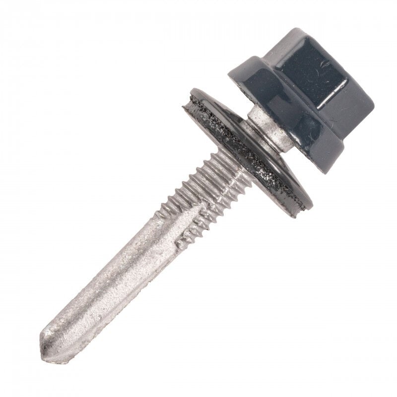 Scell-it - Vis bac acier Plage métal ipn - Ø5.5 x 32 mm - TH12 - Anthracite RAL7016 - Sachet de 100 - ZTPR-55032-7016