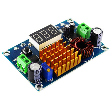 100-W-Hochleistungs-Digital-Spannungsverstärkermodul, einstellbarer Spannungsregler von 4–35 V DC auf 5–45 V DC, 5-A-Digitalvoltmeter
