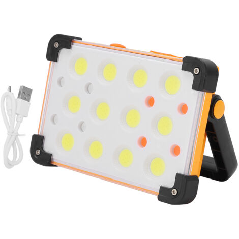 100-W-LED-Arbeitsleuchte, solarbetrieben, USB-aufladbar, 4 Modi, tragbar, stoßfest, wasserdicht für Camping und Outdoor-Aktivitäten