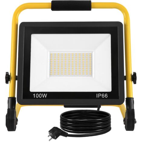 100-W-LED-Flutlicht, tragbarer Fluter für Gebäude, Außenbeleuchtung, wasserdichter Fluter (IP66) für Garten oder Garage