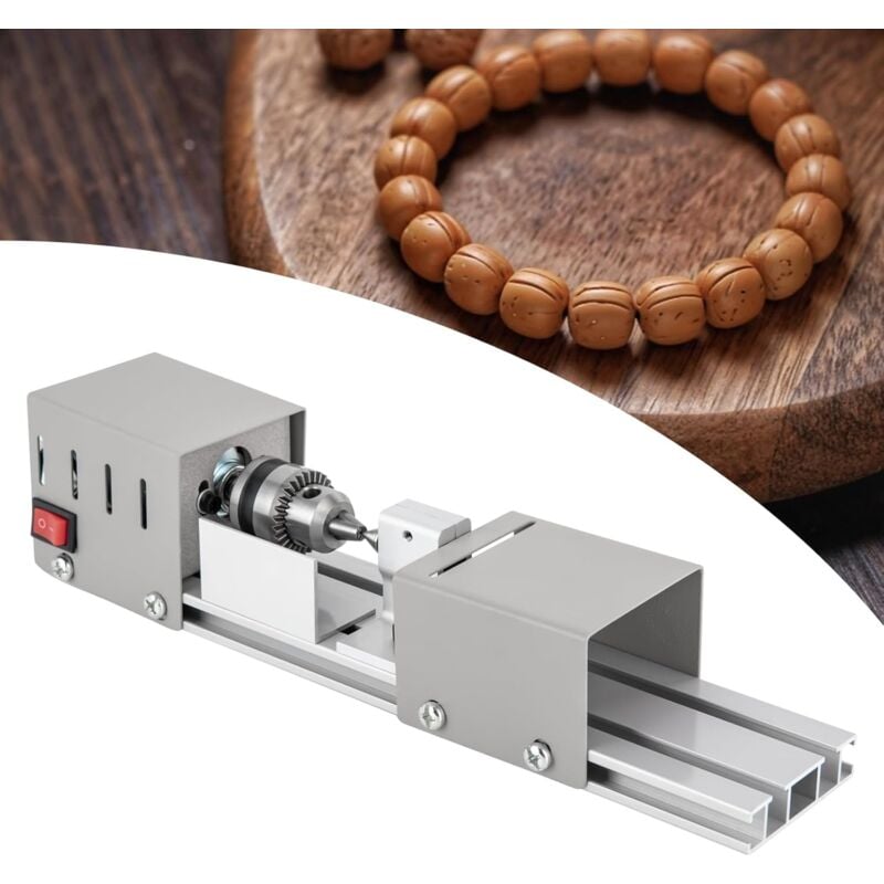 Gojoy - 100 w Mini tour 12-24 v cc pour le travail du bois Bouddha Perle Tourneur à perles pour le tournage, la perforation, le ponçage et les