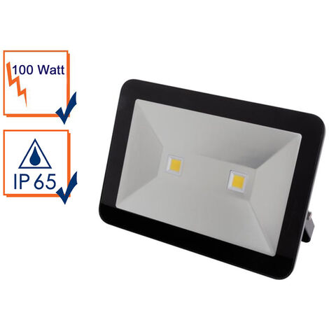 100 Watt LED Strahler ALU, 4000 Kelvin Neutralweiß, IP65, 25x36cm