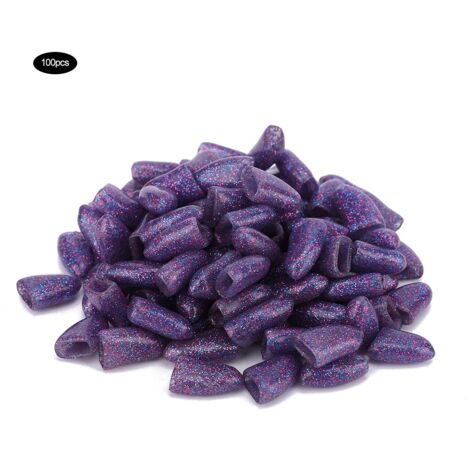 100 weiche Hundekrallenkappen – Pflegezubehör – Weiches PVC – Kristallviolett (100er-Packung)
