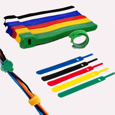 100 wiederverwendbare Kabelbinder, 15 cm verstellbar