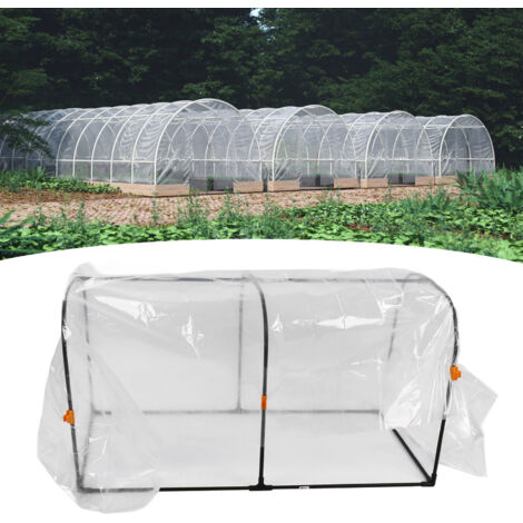 100 x 50 x 55 cm großer Anzuchttunnel mit transparenter Kunststofffolie und Stützkonstruktion für Garten und Balkon, Frost- und Windschutz
