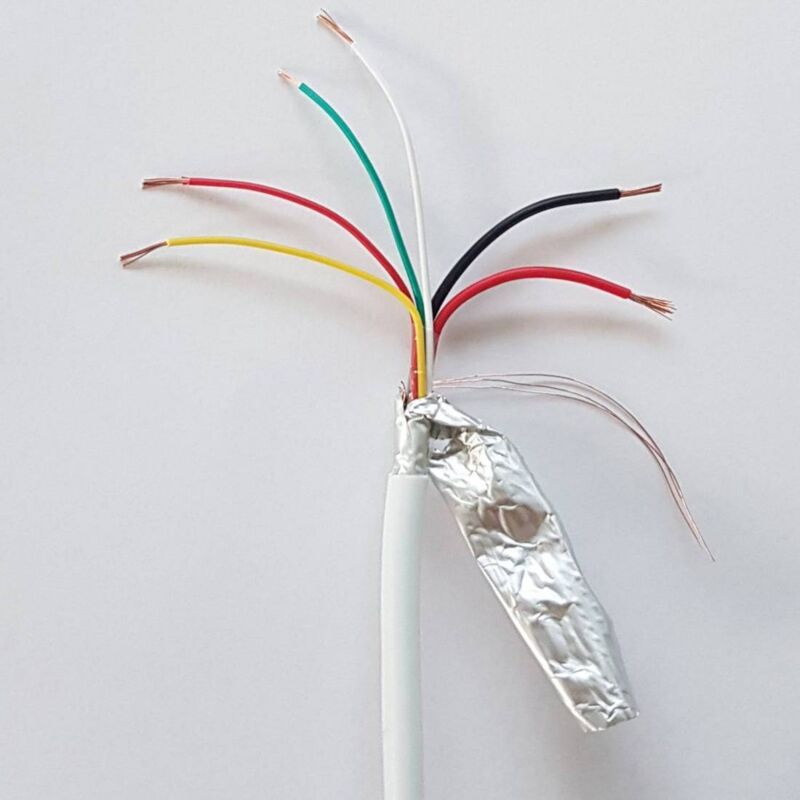 100 x câble d’alarme antivol 2x0,22+2x0,50