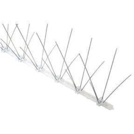 100 x DISSUASORE P/VOLATILI BASE POLIC 50CM 40 SPILLI AISI 201