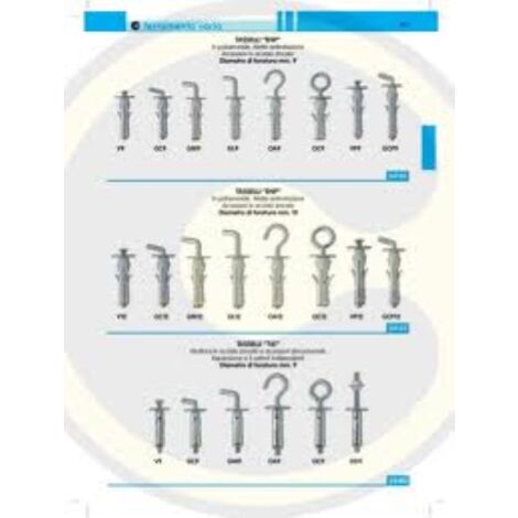 100 x ELEMATIC TASSELLO T61 OA9 ACCIAIO OCCHIOLO APERTO