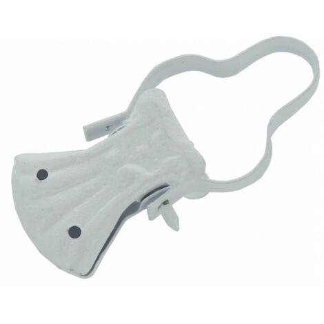 100 x PINZA P/TENDE C/ARCO LACCATO BIANCO