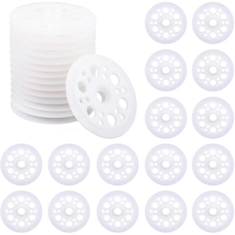100 x Plastic Flat Washers, 46 mm Plastic Washers, Polypropylene Plastic Washers, Foam Washers for Fixing and Supporting Foam Insulation Boards