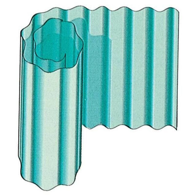 100 x plastique ondulé neutre h.250