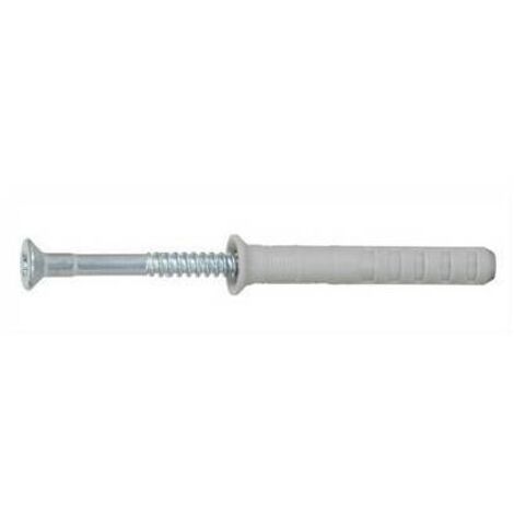 100 x TASSELLO NYLON CON VITE A CHIODO PREMONTATA Misura: mm 6x60