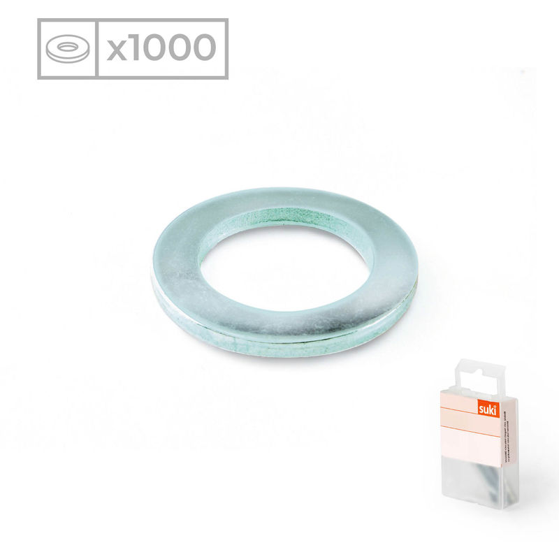 

Suki - 1000 Arandelas planas fabricadas en acero zincado y métrica 5