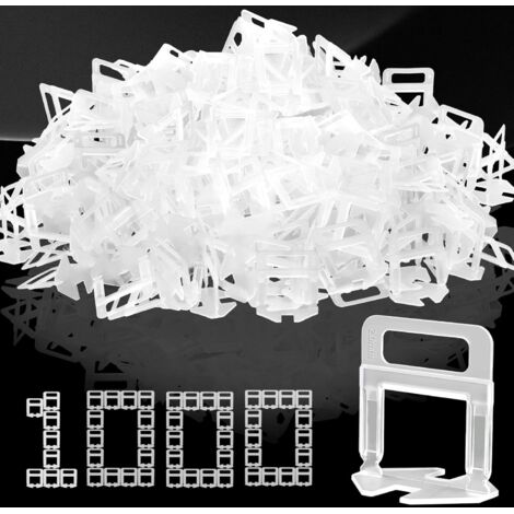 1000 Croisillon Autonivelant 2mm, Système Nivellement Carrelage, Pour Sol Et Mur, Matériau PP