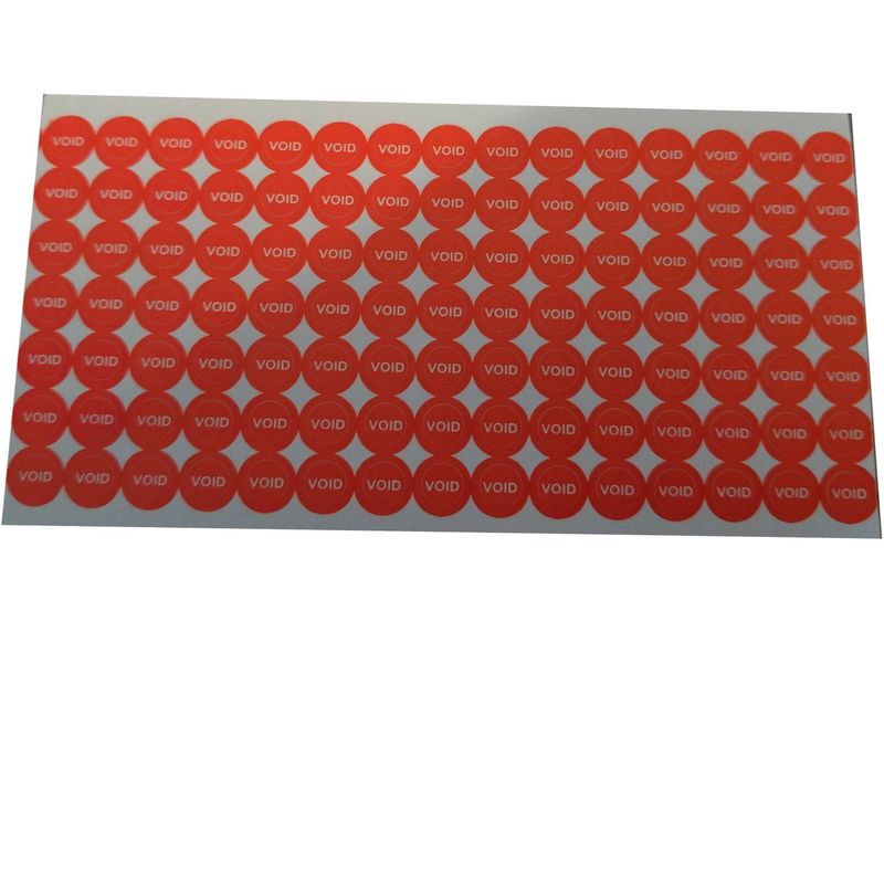 Image of 1000 Etichette adesive sigilli di garanzia 0.25cm scritta VOID per piccoli dispositivi Colore - Rosso