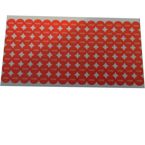 1000 Etichette adesive sigilli di garanzia 0.25cm scritta VOID per piccoli dispositivi Colore - Rosso