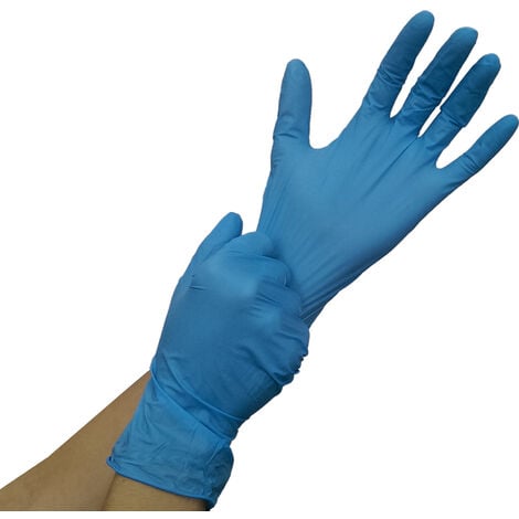 Guantes desechables de nitrilo talla M azules - 100 unidades - RETIF