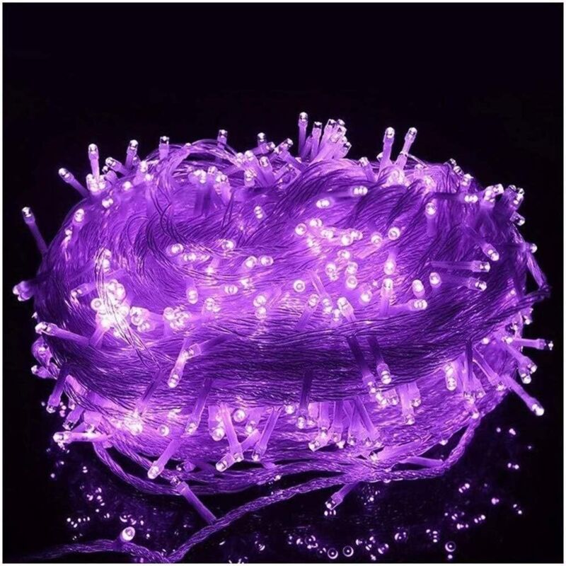 1000 led Guirlande Lumineuse 100M lumière violette, 8 Mode d'Éclairage Lampe, Guirlande Lumière pour Anniversaire Mariage, Décoration d'ambiance