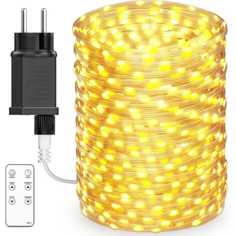1000 LED String Lights, 100m Outdoor String Lights with 8 Modes IP44 Waterproof Warm White [Energy Class E]