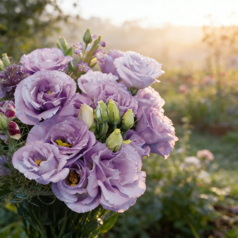 1000 Light Lavender Lucita Lisianthus Seeds – Elegant Double-Flowered Eustoma, Abundant Blooms for Garden and Balcony