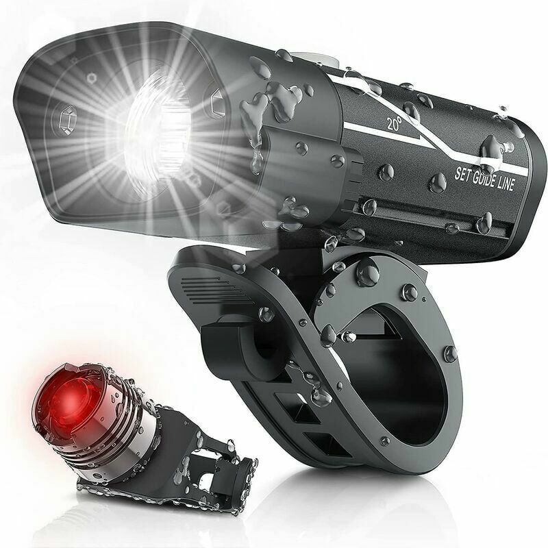 1000 Lumen USB wiederaufladbares Fahrradlicht-Set, 3 LED-Fahrradscheinwerfer Superheller Scheinwerfer Ipx5 Wasserdichte | 07007910240239 1000 Lumen USB wiederaufladbares Fahrradlicht-Set, 3 LED-Fahrradscheinwerfer Superheller Scheinwerfer Ipx5 Wasserdichte | 07007910240239