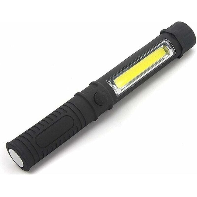 1000 Lumens Mini Portable Light Work Inspection Flashlight COB LED Multifunctional Repair Torch Magnetic Base (Body Color: Black)