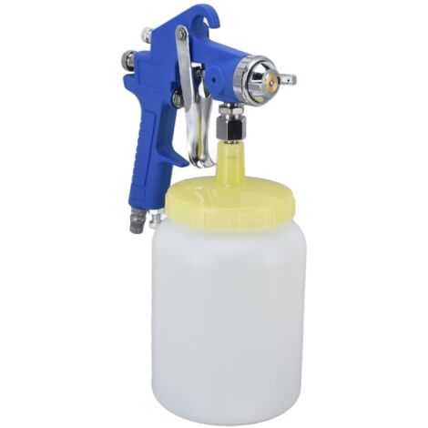 1000-ml-Druckluft-Farbpistole, 3-mm-Saugrohr, blaues Malerwerkzeug für Grundierung und Lack