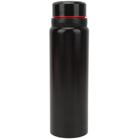 1000-ml-Isolierflasche aus Edelstahl mit Temperaturanzeige, großes Fassungsvermögen, tragbar für Reisen, Büro und Zuhause, Schwarz