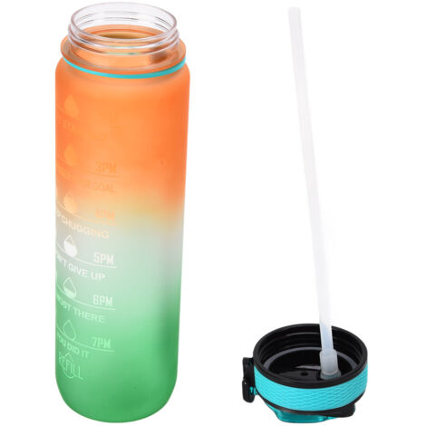 1000 ml matte orange Sport-Trinkflasche – Tragbare Trinkflasche für Wandern und Fitness