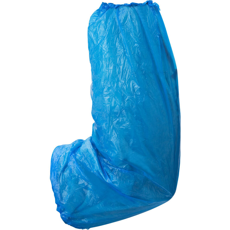 Coverguard - Lot de 20 - Boite de 100 Manchette jetable Polyéthylène - Bleu