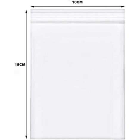 1000 Pezzi Buste Zip Trasparenti 10x15 cm Spessore 30 Micron Richiudibili