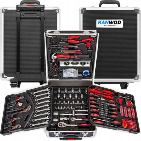 1000-piece tool set: wrenches, tool case, spanners, bits, screwdrivers
