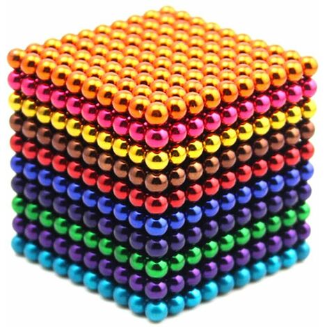 1000 pièces 5mm jeu de billes magnétiques aimant magique Cube jouet de construction pour le soulagement du Stress mélange 10 couleurs adapté aux enfants de plus de 10 ans