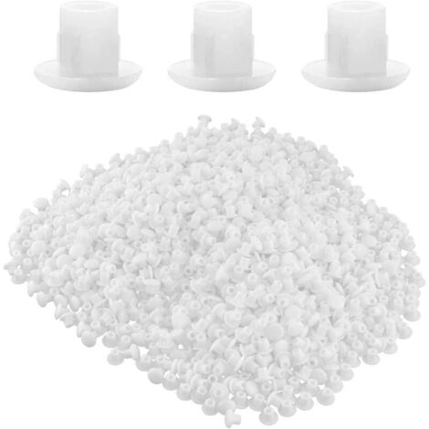 1000 Pièces Blanc 5MM Cache Vis Blanc, Cache Trou Meuble, Cache Trou Mur, Cache Trou - Robe Charnière Trou Couvercle Cap