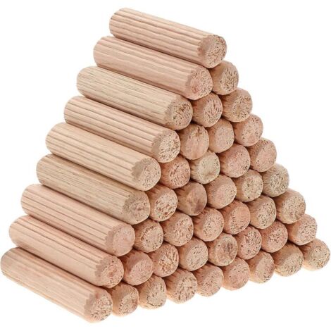 1000 pièces Goujons Chevilles en Bois Dur Tourillons en Hêtre pour Projets D'artisanat de Meubles et Bricolage 8x40mm