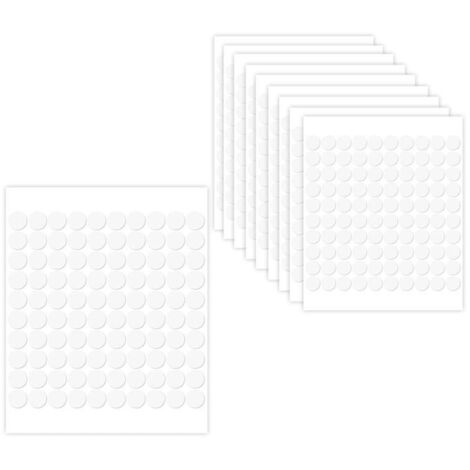 1000 Pièces Ruban Double Face Transparent Rond Points Adhésifs Autocollant Adhésif Amovible Multi-Usages Sans Trace Pour Déco[R256]