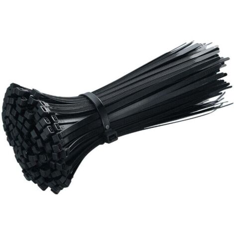 1000 Pièces Serre Câbles, Collier de Serrage Plastique Noir ，Nylon Collier de Serrage Plastique Câble,Pour Gérer les Câbles